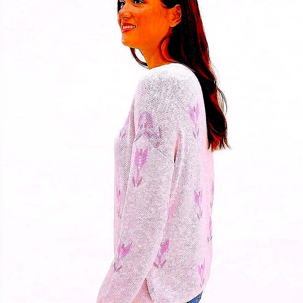 Splendid Aster Tulip Crewneck Sweater NWOT